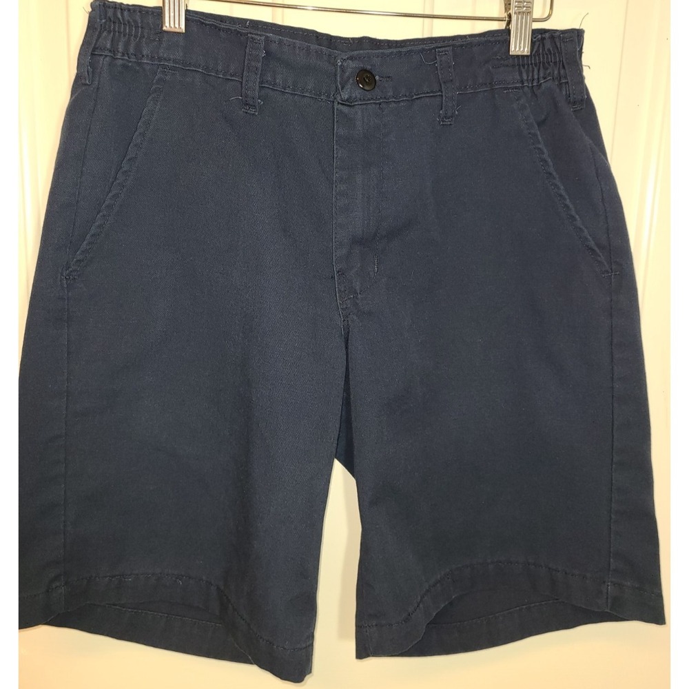 Red Kap Shorts Mens 31/32 Navy Blue Workwear Chino 9 Inseam‎ Pockets Polyester